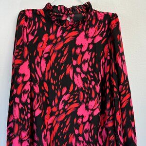 Floral High Neck Blouse - Medium